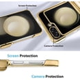 thumbnail image 5 of for Samsung Galaxy Z Flip 5 Case Plating Frame Electroplate Clear Luxury Elegant Case Camera Protector Soft TPU Shockproof Protective 3 PCS Anti-Skid Galaxy Z Flip 5 Case -Gold, 5 of 6