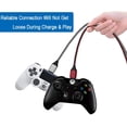 thumbnail image 4 of PS4 Controller Charger Charging Cable 2PCS 10FT Nylon Braided Micro USB 2.0 High Speed Data Sync Cord for Xbox One S/X, Playstation 4, PS4 Slim/Pro Controller Charger and Play Cord Red-Gray 10FT, 4 of 6