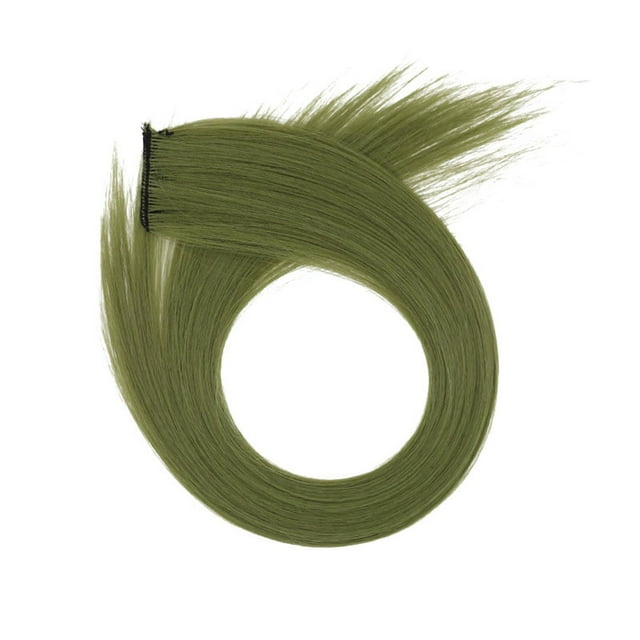 Colored Party Highlights Colorful Clip In Hair Extensions 21.73 Inch Straight Synthetic Hairpieces For Women Kids Girls Rainbow, Pullover Toupee