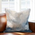 thumbnail image 2 of Abstract Modern Art Throw Pillow Cover Watercolor Blue Graffiti Art Cotton Linen Cushion Cover Throw Pillow Case with Invisible Zipper for Couch Sofa Bed Chair Car 26x26 Inch, 2 of 14