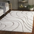 thumbnail image 2 of SAFAVIEH Florida Tamzen Abstract Shag Area Rug, Cream/Beige, 6' x 8', 2 of 12