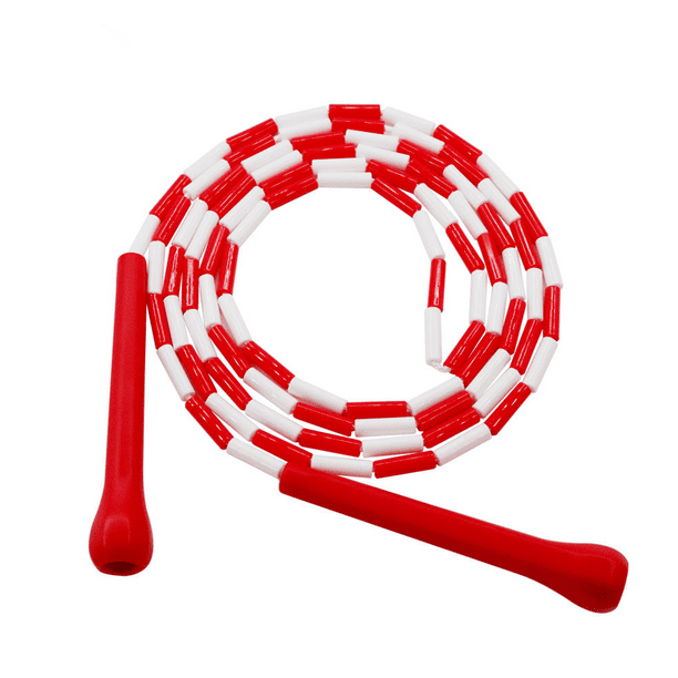 Cuerda de saltar segmentada para fitness – Cuerdas de saltar clásicas con cuentas para educación física, vidrio de gimnasio, uso personal – Cuerda de saltar premium para niños, adultos