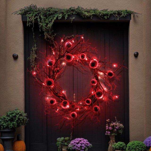 Decoraciones de Halloween Props Guirnaldas de puertas delanteras para decoración de Halloween de brujas al aire libre Ndcxsfigh Libre de BPA