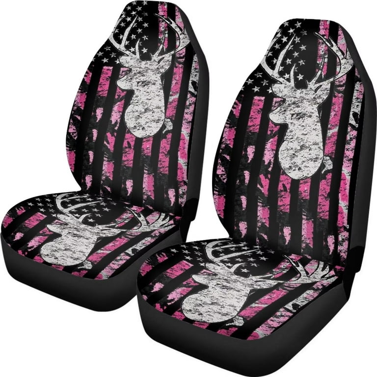 Custom Cow Print Car Seat Covers (Set of Two) (Personalized