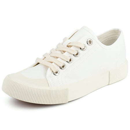 

JENN ARDOR Women Canvas Sneakers Low Top Lace-up Mules Shoes