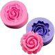 thumbnail image 1 of 2 Pieces, 3.5 x 3.5 x 1.8cm,Silicone Soap Flower Molds 3D Rose Flower Fondant Mold Rose Flower Shaped Silicone Mold Rose Mold for Muffin, Cake, Soap, 1 of 5