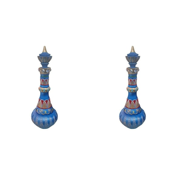 Resin Decoration I Dream Of Jeannie Jeannie Bottle 2PCS,I Dream Of Bottle Blue Bottle! Resin Hand Sculpture Pagoda Spirit Bottle Decoration Fun Bottle Dream Party Decoration