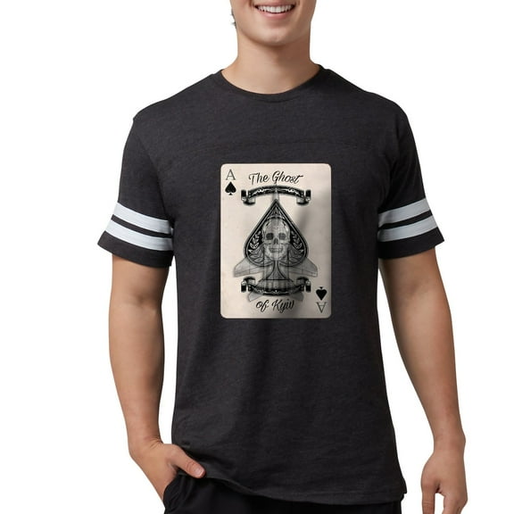 CafePress - The Ghost Of Kyiv Ace Of Spades Pro Ukra T Shirt - Mens Football Shirt