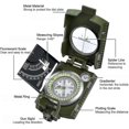 thumbnail image 3 of Professional Military Hiking Compass With Clinometer Metal Sighting Compass Navigation Compass With Carry Bag For Camping Hiking Hiking Geology, 3 of 5