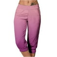 thumbnail image 1 of Yuyuzo Womens Capri Pants High Waisted Drawstring Sweatpants Running Gym Cropped Trousers with Pockets, 1 of 6