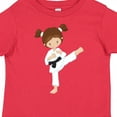 thumbnail image 4 of Inktastic Karate Girl, Cute Girl, Brown Hair, Black Belt Girls Toddler T-Shirt, 4 of 5