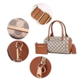 thumbnail image 7 of MKF Collection Adhara Satchel Bag with Pouch Bag, Vegan Leather Circular Print Shoulder Bag by Mia K, 7 of 7
