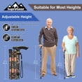 thumbnail image 2 of Bastón plegable Supregear, ajustable en 5 niveles de altura, ligero y portátil, de viaje, con correa de muñeca y mango en T, para personas mayores, discapacitadas, hombres y mujeres., 2 of 5
