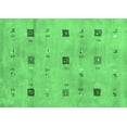 thumbnail image 1 of Ahgly Company Indoor Rectangle Abstract Emerald Green Contemporary Area Rugs, 2' x 5', 1 of 4