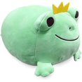 thumbnail image 1 of Almohada de peluche con forma de rana, de terciopelo suave, 1 of 4