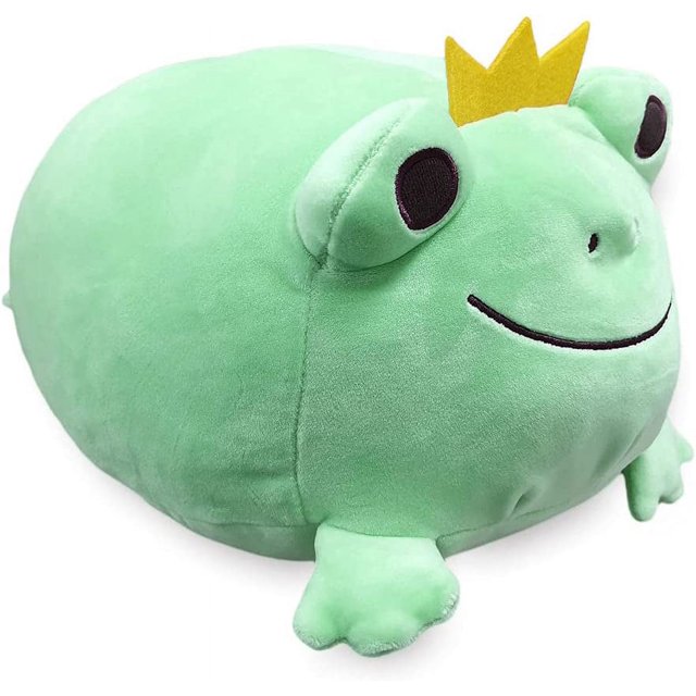 Almohada de peluche con forma de rana, de terciopelo suave