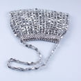 thumbnail image 3 of Zhuge Bolso de hombro tejido para mujer, bolso de mano tejido, bolso de mano tejido elegante para playa de verano, bolsos de hombro de 9,8 x 0,7 x 6,5 pulgadas (plateado), 3 of 4