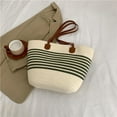 thumbnail image 5 of Kukuzhu Straw Beach Bag, Summer Woven Tote Bag Shoulder Handbag Straw Purses and Handbags for Women Vacation, 5 of 7