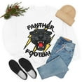 thumbnail image 2 of Retro Panther Mascot Women's Football Vintage Lightning School Spirit Unisex Sweatshirt, 2 of 6