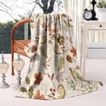 thumbnail image 2 of Fall Butterflies Squirrels Mushrooms Blanket,Comfortable Soft Lamb Wool Throw Blanket,All Season,Warm Lightweight Blankets for Sofa Bed Couch Living Room Chair,60"x80", 2 of 4