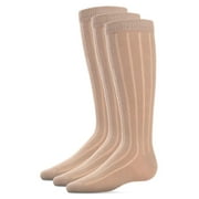 MeMoi  3 Pair Pack Basic Cotton Blend Ribbed Crew Socks - Boys - Male