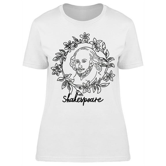 Shakespeare Flower Portrait T-Shirt Women -Image by Shutterstock, Female x-Large
