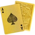 thumbnail image 1 of Baraja de cartas doradas de plástico impermeable Wkchxd, 1 of 8