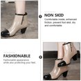 thumbnail image 3 of OULII 1 Pair High Heel Rain Boots Fashionable Appearance Black PVC Waterproof for Women, 3 of 8