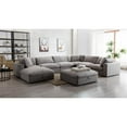 thumbnail image 6 of Roundhill Furniture Rivas Contemporary 8-Piece U-Sectional Sofa with Two Ottomans - Graphite, 6 of 6