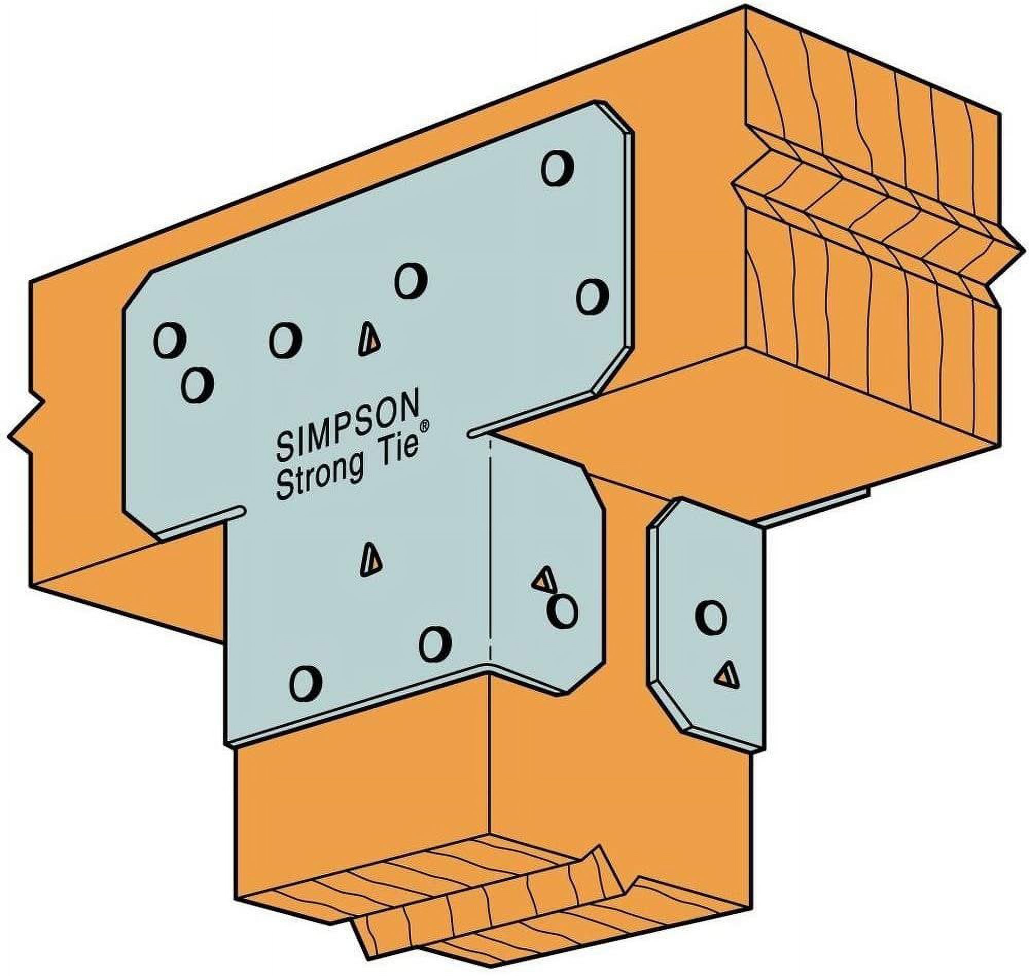 Simpson Strong Tie AC4Z ZMAX Galvanized 18-Gauge 4X Adjustable Post Cap 20-per Box - image 2 of 3