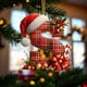 thumbnail image 4 of Adornos Navideños con Monograma Acrílico de 26 Letras y Gorro de Papá Noel | Adornos Colgantes 2D para Árbol de Navidad | Decoración Navideña para El Hogar | Adornos Navideños Multiusos para Chimenea, 4 of 5