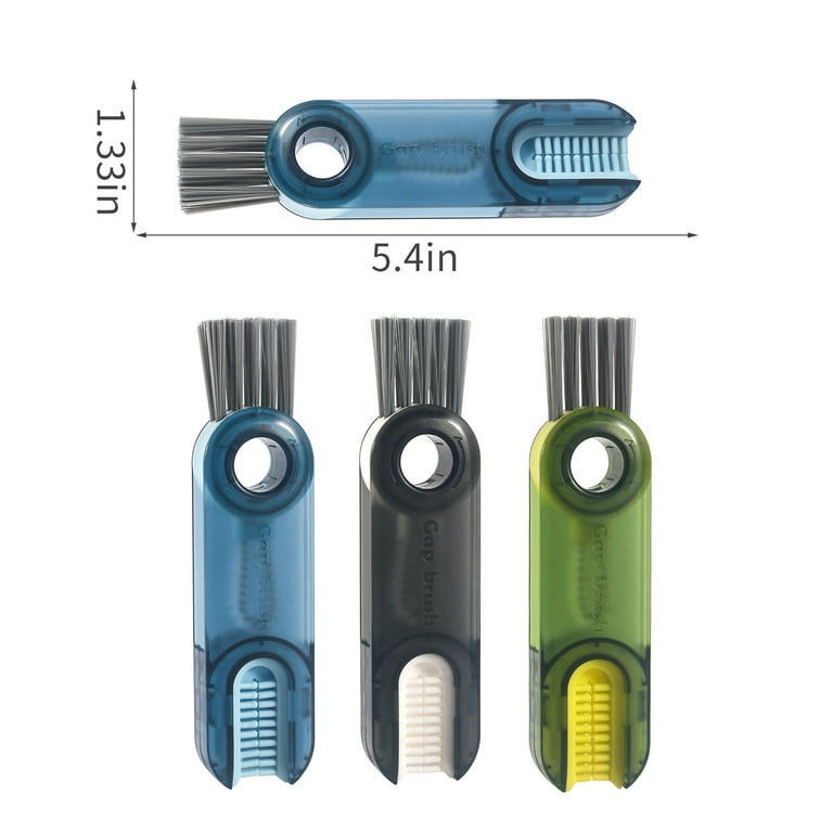 4-in-1 Cup Lid Cleaning Brush Set - 3 Piece Multifunctional Bottle Cleaner Kit With Crevice Brush, Hard Bristle & Silicone Tools For Kitchen & Travel