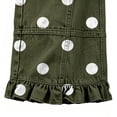 thumbnail image 5 of Cmtiyu Jeans for Women, Casual High Waist Polka Dot Print Wide Leg Pants With Ruffles, Baggy Daliy Denim Trousers with Pockets, S-L, 5 of 6