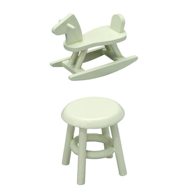1/12 Taburete de Modelo Suministros Adornos de Paisaje Accesorio Baoblaze dormitorio de la casa de muñecas