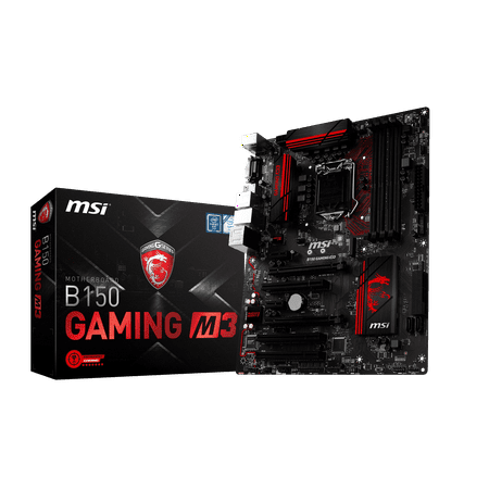 MSI USA B150 GAMING M3 MSI B150 GAMING M3 Desktop Motherboard - Intel B150 Chipset - Socket H4 LGA-1151 - ATX - 1 x Processor Support - 64 GB DDR4 SDRAM Maximum RAM - 2.13 (Best Motherboard For I7 Processor)