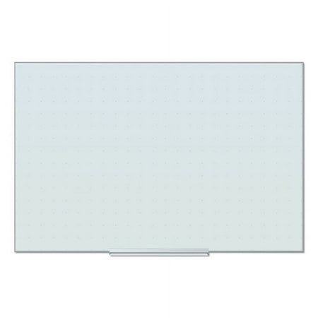 Floating Glass Ghost Grid Dry Erase Board, 36 X 24, White