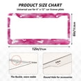 thumbnail image 7 of Aluminum License Plate Frame 2 Pack Car Exterior Accessory Car Tag Holder for Front Rear Plates Cars Decor Pink Tie-dye with Butterflies, 7 of 7
