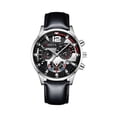 thumbnail image 1 of CREATITOY 1 Pc Luminous Multi-Dial Quartz Watch - Sticker Design Leather Strap, Daily Wear Timepiece Accessory, 1 of 3