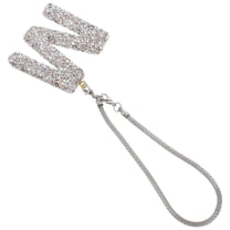 CATIEBYE Car Interior Decoration 1Pack Bling Accessories For Women Sparkly Rearview Mirror Charms Letter Shape Ornament