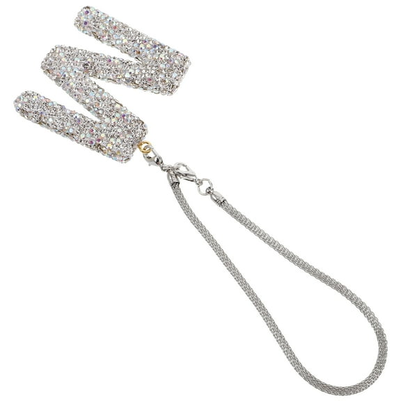 CATIEBYE Car Interior Decoration 1Pack Bling Accessories For Women Sparkly Rearview Mirror Charms Letter Shape Ornament