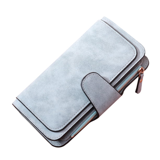 Sonducket Cartera de tipo largo para almacenamiento de cambio de mujer, cartera portátil de cuero con cierre de cremallera para niñas, tarjetero de Carteras Verde claro Sonducket AP000899-06