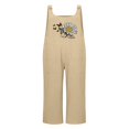 thumbnail image 2 of MesaSe Femmes Casual Salopette en Vrac Coton Lin Baggy Jambe Large Rompers Floral Imprimé une Seule Pièce Combinaison Plus la Taille, 2 of 5