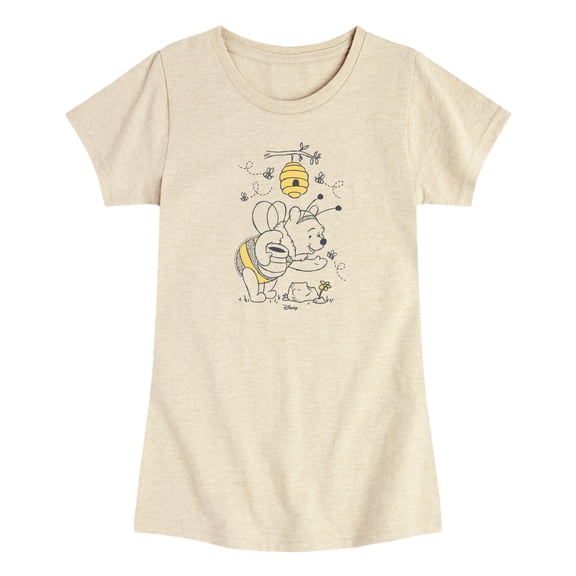 Winnie the Pooh - Visiting the Beehive - Toddler Girls Fitted Short Sleeve T-Shirt