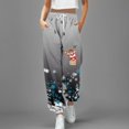 thumbnail image 3 of Gibobby pantalones cargo mujer Pantalones casuales de fitness deportivos de cintura alta con bolsillo en la cintura con estampado navideño informal para mujer (Rosa, S), 3 of 4