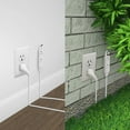 thumbnail image 4 of Maximm 25 ft Cable Safety Extension Cord with Automatic Lock Hook Extension Cord Holder and Child Proof Outlet Cover - White, 16 AWG, SJTW, Heavy Duty Outdoor Extension Cord with Multiple Outlets, 4 of 5