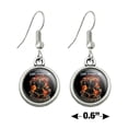 thumbnail image 4 of American Fire Department Firefighter Skeleton Fears Me Novelty Dangling Drop Charm Earrings, 4 of 5