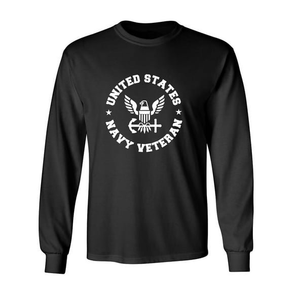 United States Navy Veteran Circle Logo Adult Long Sleeve T-shirt