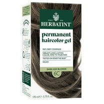 Herbatint Permanent Haircolor Gel 6C Dark Ash Blonde 4 56 fl oz 135 ml