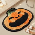 thumbnail image 6 of Antqov Halloween Bathroom Rugs 16x24" Non Slip Fall Pumpkin Bath Mat Cute Decorative Soft Doormat for Home Bathroom Decor, 6 of 6