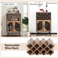 thumbnail image 6 of Costway 2-Door Kitchen Storage Bar Cabinet Buffet Sideboard w/ Wine Rack & Glass Holder, 6 of 10